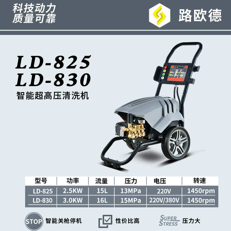 厂家直供家用全自动电动智能高压清洗机移动便携式高压洗车机