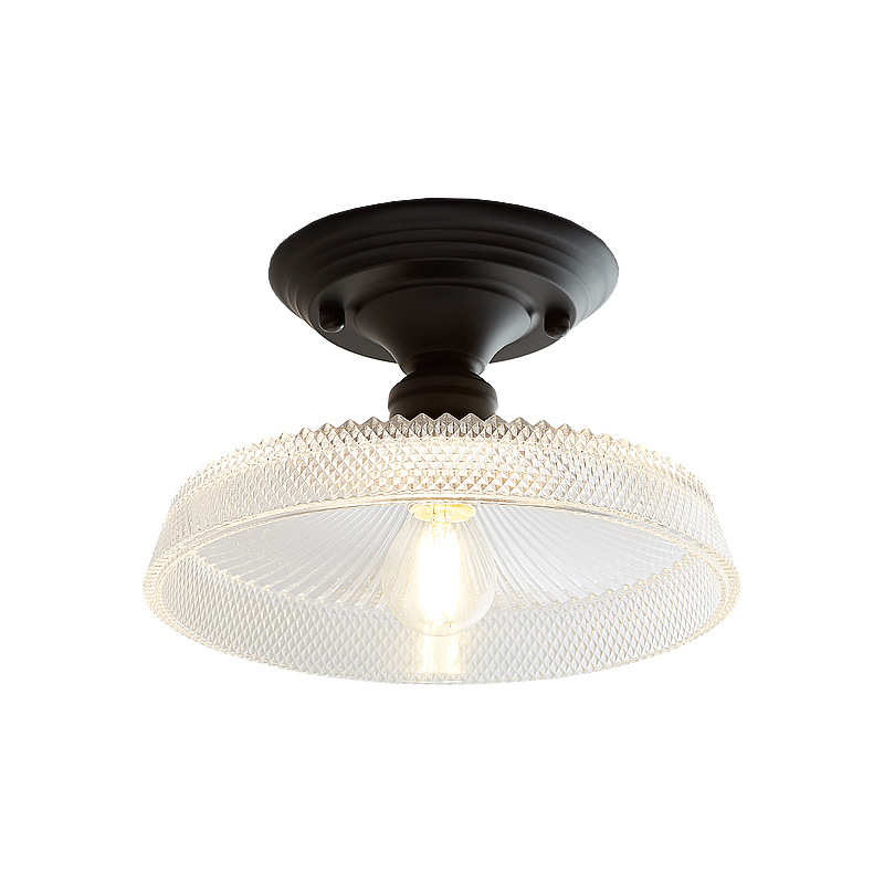 北欧阳台吸顶灯日式简约奶油风玻璃过道走廊衣帽间入户门厅玄关灯