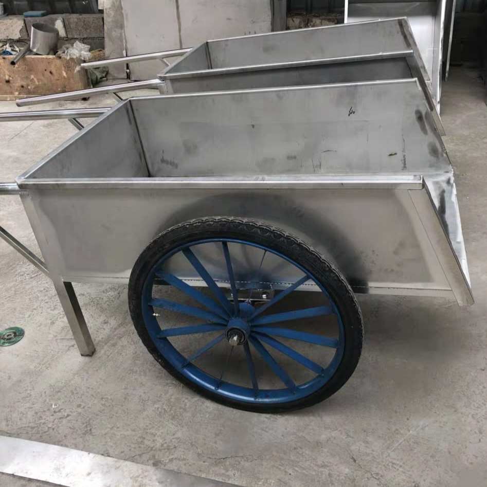 不锈钢小推车拉货车拉酒糟车拉曲车酒厂醋厂食品厂不锈钢多用车