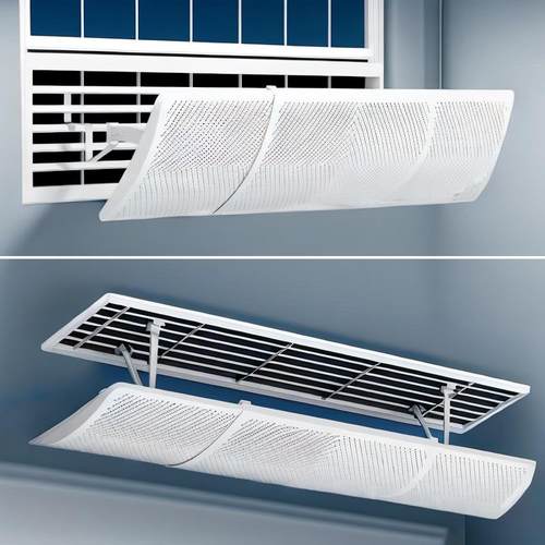 中央空调出风口挡风板遮风板防直吹窗口格栅导风板防风通用风管机