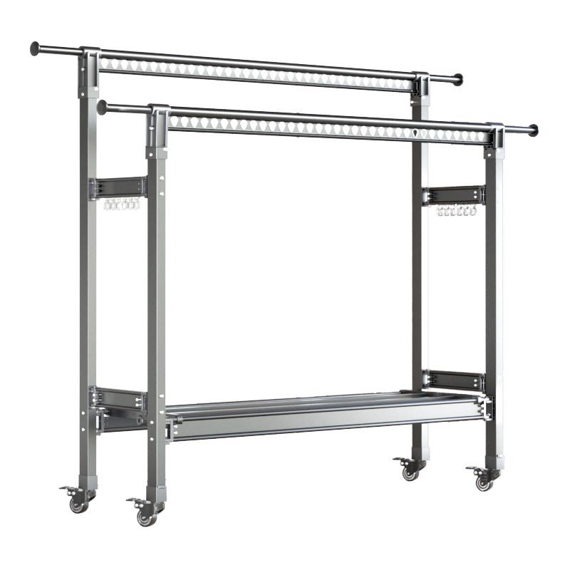 被晒衣晒落地加厚家用铝合金挂衣架杆晾衣架伸缩晾衣杆户外架阳台