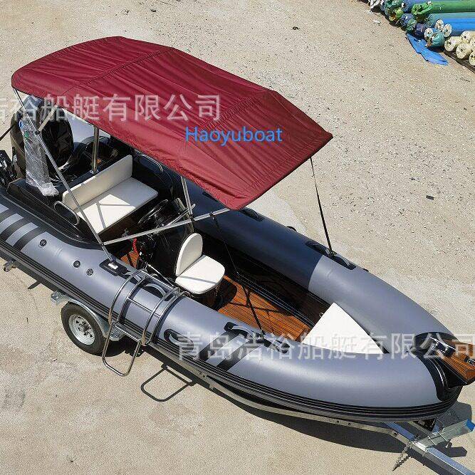 浩裕船艇钓鱼艇玻璃钢艇外销5.3米运动艇橡皮艇
