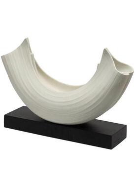 意式极简抽象艺术半圆船形摆件酒店办公室玄关桌面创意家居工艺品