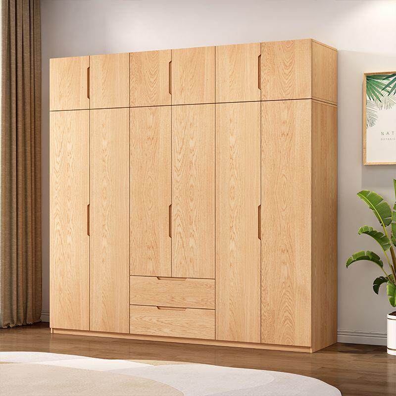 实木衣柜家用卧室原木松木全实木大容量出租房用儿童收纳柜子厂家