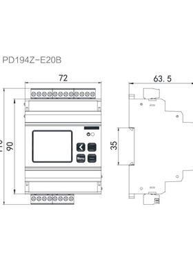 江苏斯菲尔PD194Z-E20导轨式安装智能能效监测终端多功能电力仪表