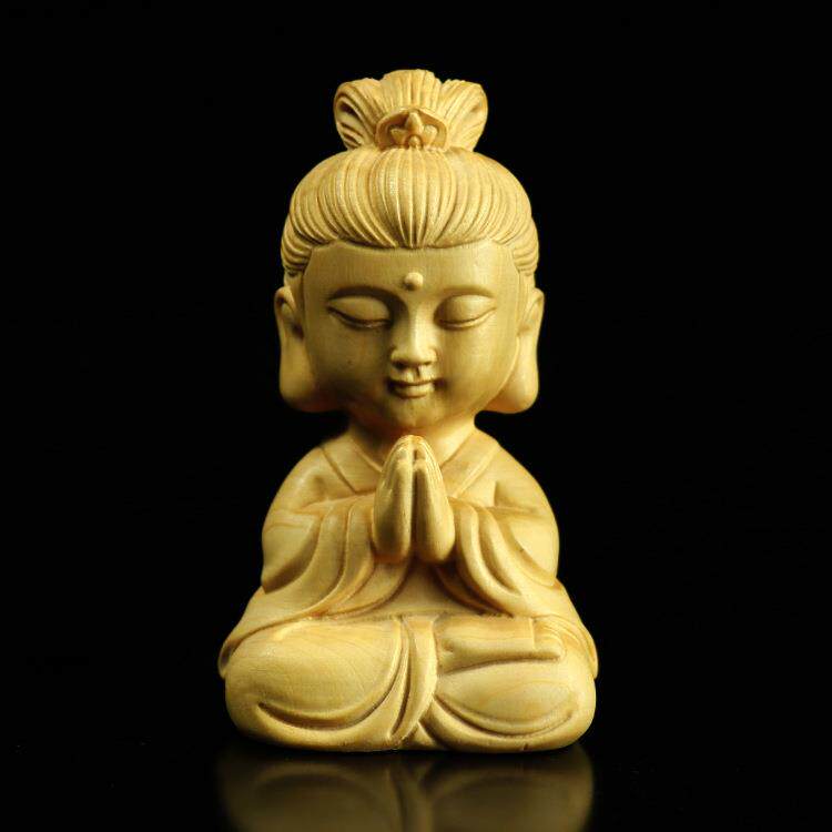 黄杨木雕刻观音车载Q版人物佛像挂件摆件饰品男士女士手把件