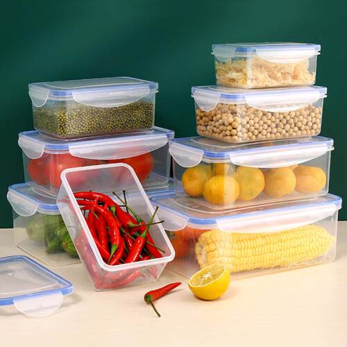 Kitchen plastic crisper freezer storage box 保鲜盒收纳密封盒