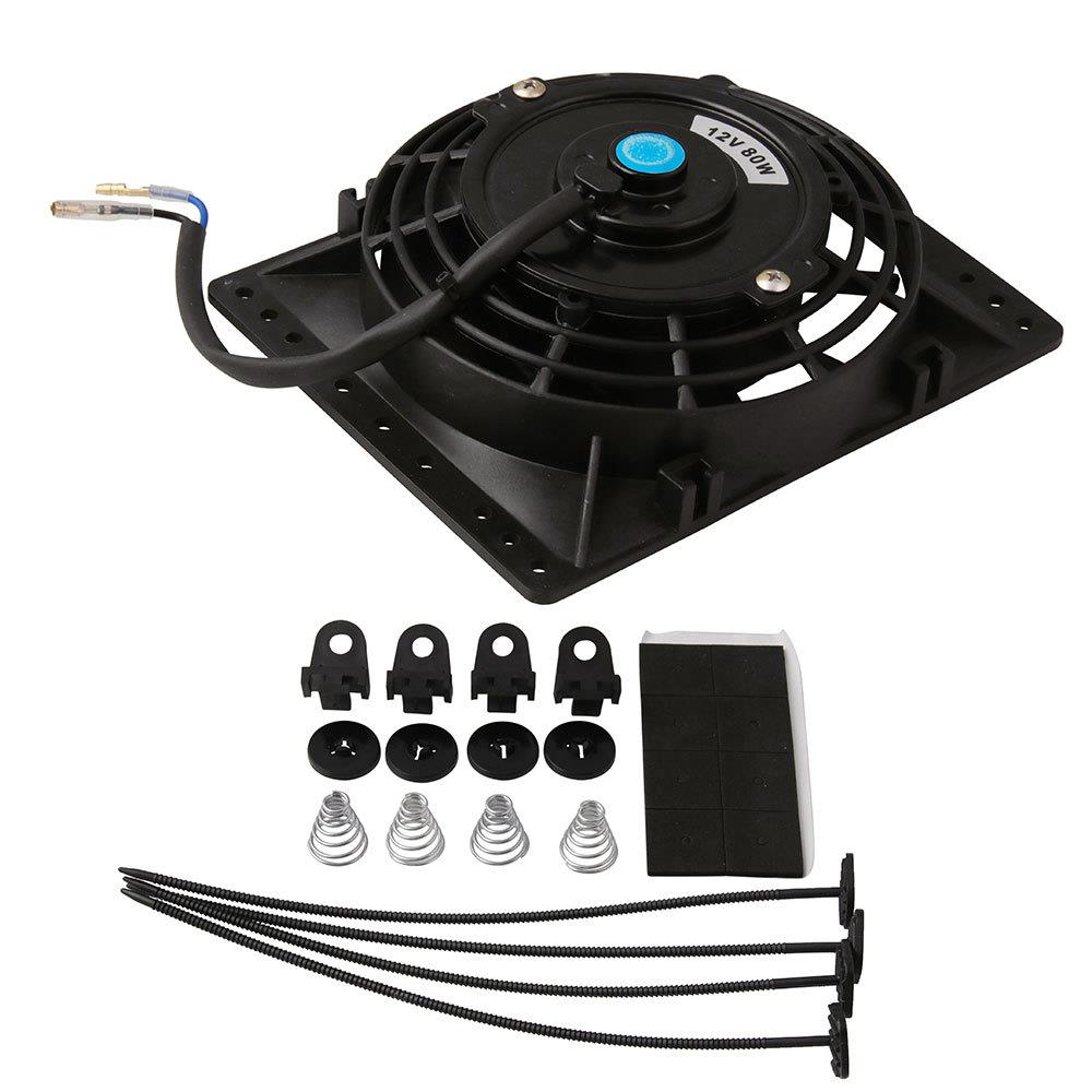 跨境热销 汽车改装散热器 冷却风扇 安装套件 12V 80W 大功率风扇