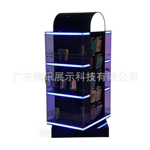 厂家定制亚克力手机配件展示架 3C数码配件旋转亚克力架展示盒