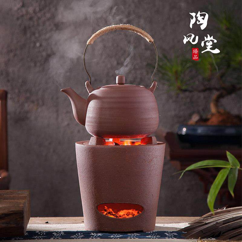 潮州茶炉碳炉红泥小火炉家用木炭炉烧水炉砂锅炉功夫茶烧炭煮茶炉