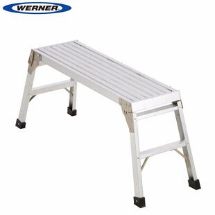 稳耐AP 20铝合金工作平台五金移动折叠平台加厚梯子136KG承重