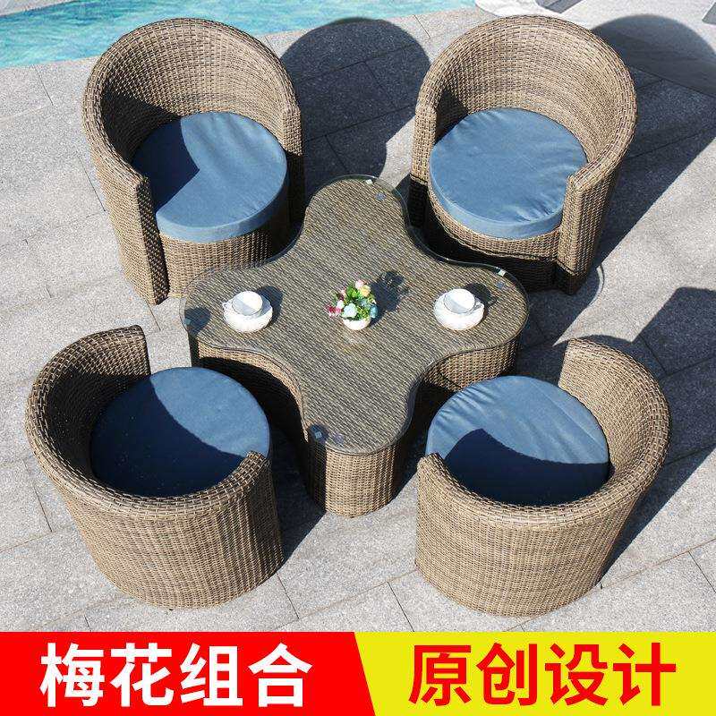 户外藤编沙发室外别墅花园室内客厅阳台藤编休闲藤椅家具沙发组合