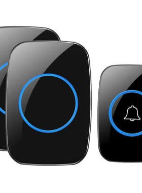 门铃无线家用远距离无线门铃用一拖二无LOGO电子遥控门铃呼叫器