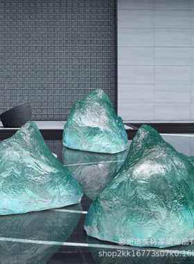 透明树脂景观院石雕塑酒店售装楼处别头墅庭水池大型落地软饰12摆