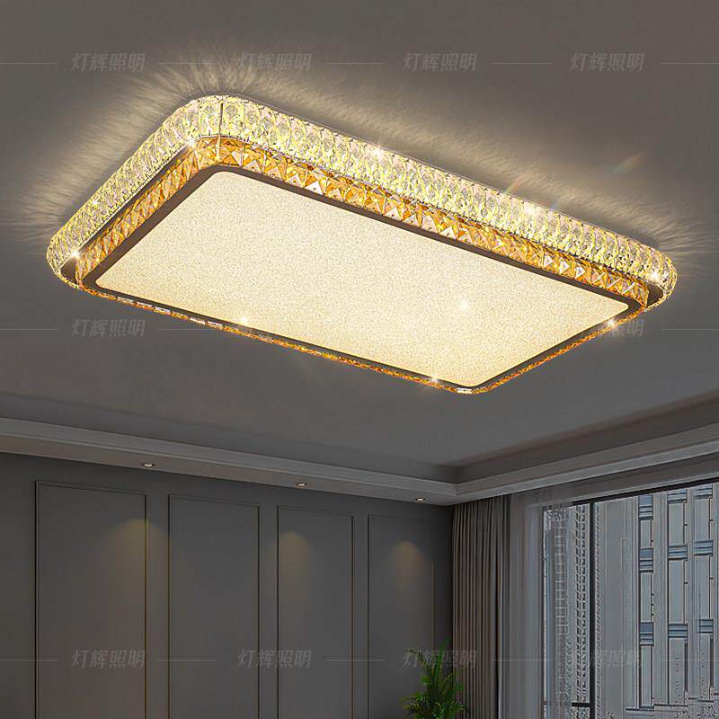 大气水晶吸顶灯2025客厅主灯新款餐厅卧室全屋智能护眼灯中山灯具