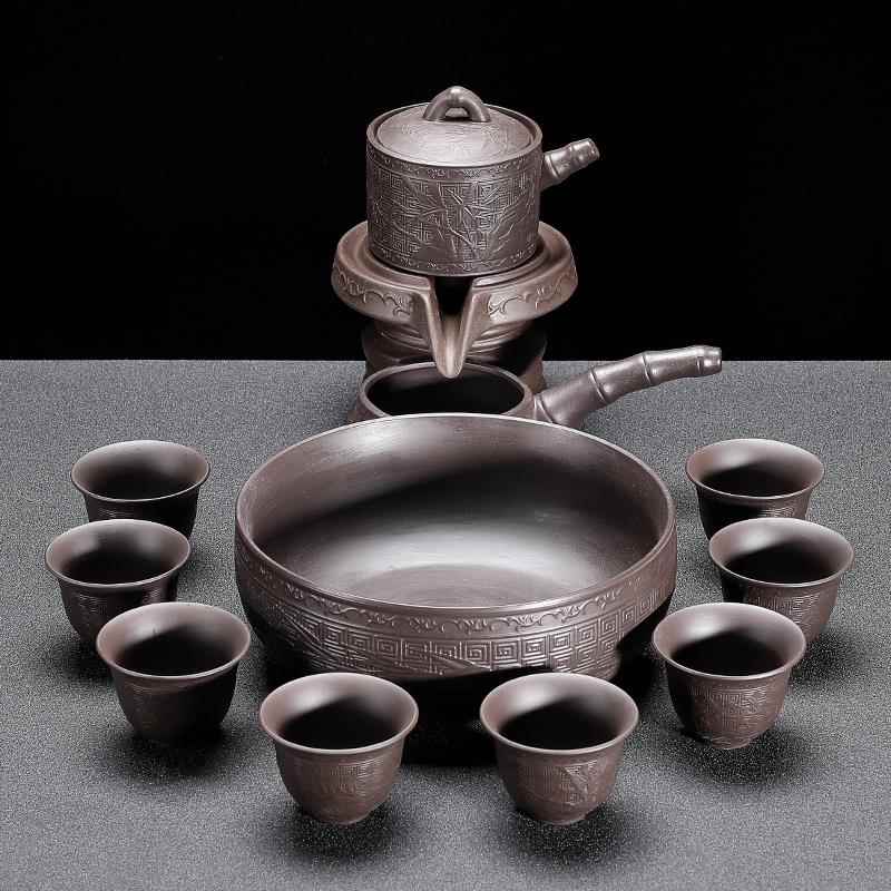 高档紫砂自动茶具装家用懒人泡茶神器室功茶办公会客套小套茶壶夫