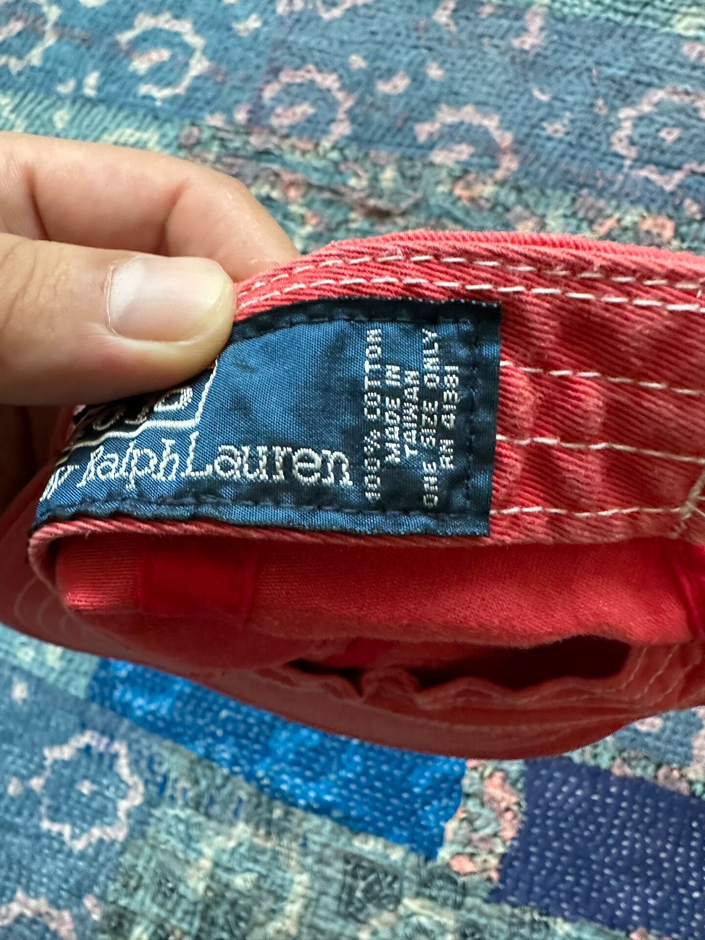 Polo Ralph Lauren RL Washed Distressed Cap — label