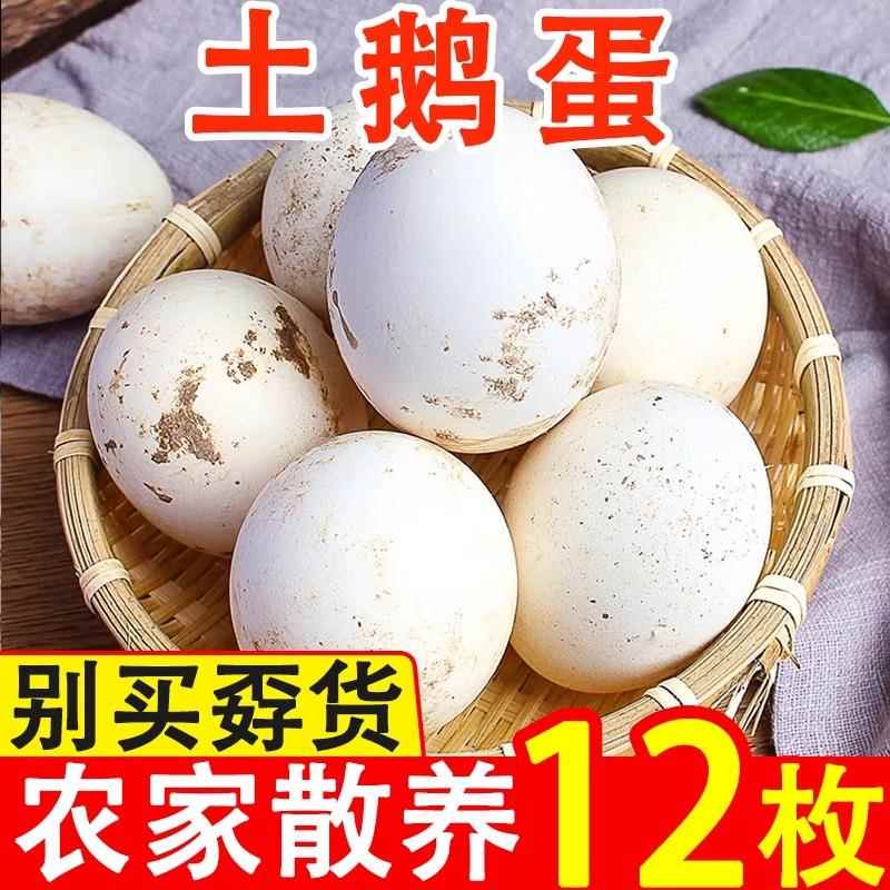 新鲜鹅蛋农家散养土鹅蛋正宗特产12枚大个生鹅蛋孕妇宝宝食材