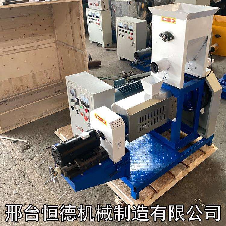 新型鱼饲料颗粒膨化机浮沉水鱼鸟粮颗粒饲料机水产养殖颗粒膨化机