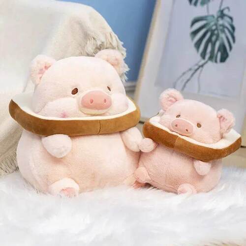 Lovely Lulu Pig Bread Plush Toy Creative Stuffed Animals Pin