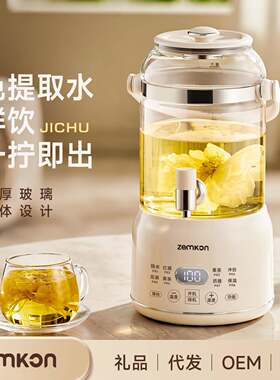 Zemkon家用3L养生壶炖煮一体花茶壶恒温玻璃智能全自动电热烧水壶