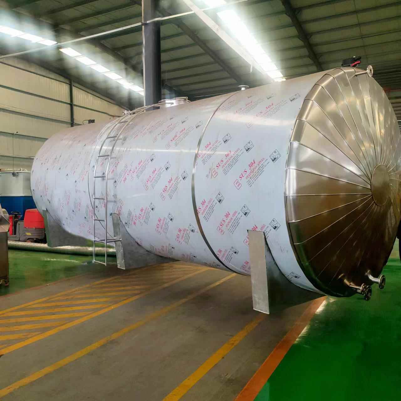 50立方食用锈油罐 不钢双GT-50m3水罐食品级淀粉乳氧罐 立式润滑