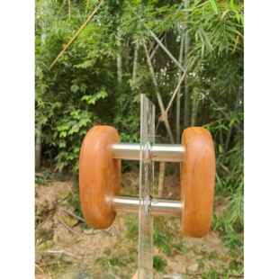 原木球门把手单孔玻璃斯堪的纳维亚创意滑动门门把手浴室玻璃门