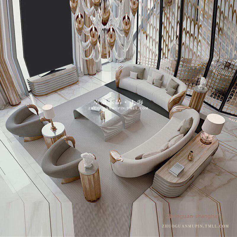 欧式组合沙发，大型实木沙发，后现代港式家居客厅沙发