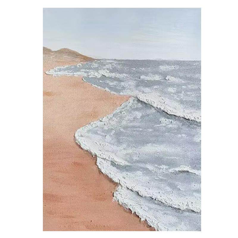 纯手绘立体油画现代客厅装饰画丙烯石英砂肌理画走廊正对门餐厅画