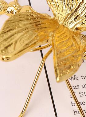 直销新款中式轻奢创意金色蜻蜒书房客厅家居酒柜装饰美式餐桌摆件