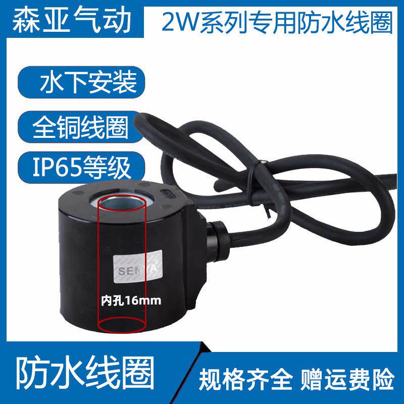 全铜水下喷泉防水电磁阀水阀线圈220v地埋式电磁控制阀开关阀