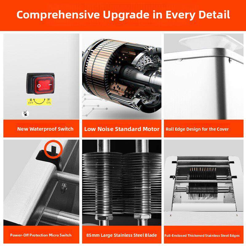 全球肉类切片机商用全自动不锈钢家用电动肉类切片机肉丁切片和切