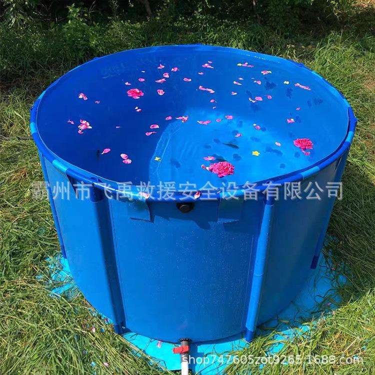 工地蓄水池塑料水池圆形支架帆布鱼池加厚可折叠储水桶水产养殖池