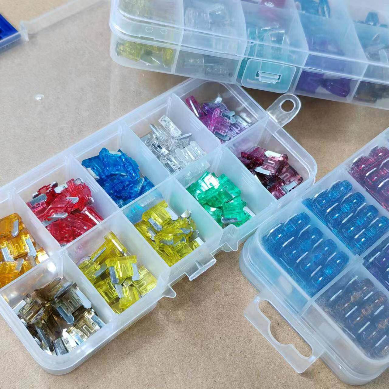 汽车保险片保险丝车用保险丝套装5A-40A中号通用套盒混装迷你保险
