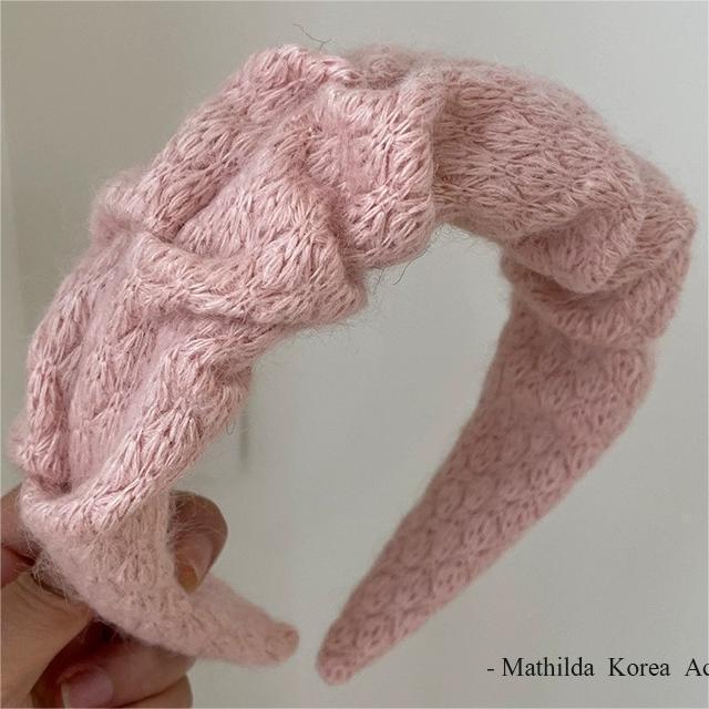 韩国温柔复古毛线头箍气质发饰