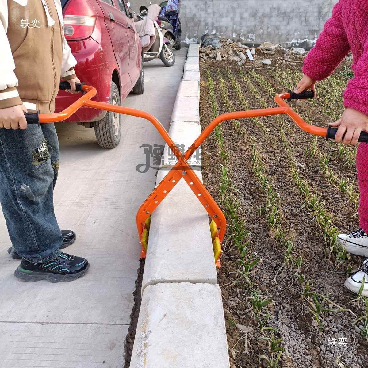 路沿10288石夹子手抬式车石石石材夹具双推人抬夹具大理板夹路边