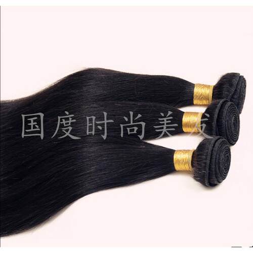 高档扁头直条真发发帘剧曲组戏古处装编缝织假发片无痕接发女发可