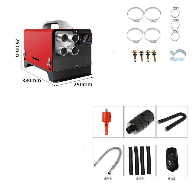 静音柴驻暖车加热器柴0油暖风机12v车载柴暖24v货车22家用65取暖v