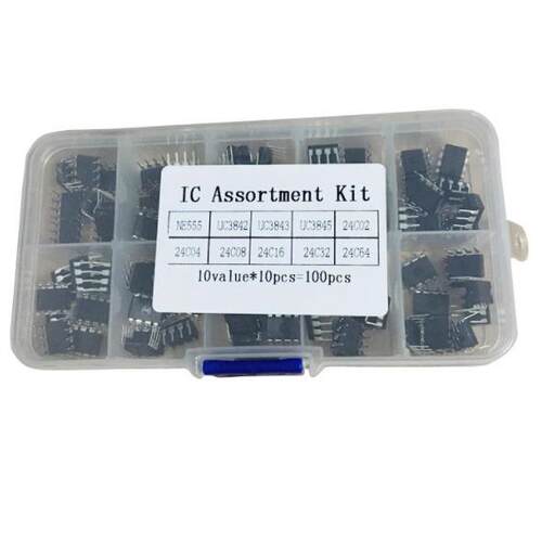100个DIP IC套件NE555UC3842 3843 3845 24C02 C04 C08 C16C32C64