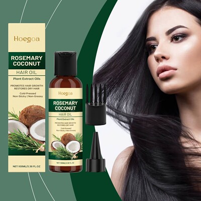 HOEGOA Rosemary Coconut Hair Oil - Nourishing, Moisturizing,