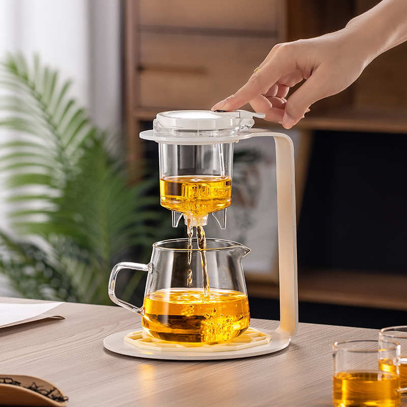 耐高温过滤茶器架茶水家用杯玻璃茶具飘逸茶壶分离冲泡一键泡茶