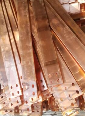 厂家按图纸做打孔折弯切割镀锡汇流铜排电力TMY接地母线紫铜排