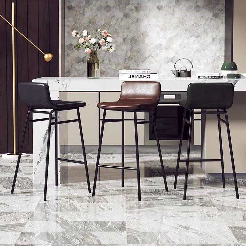 新颖的吧台椅现代吧台高脚椅软包装风格吧台椅流行的简单靠背高脚,住宅家具,家用高脚椅,淘宝优惠券,粉丝福利购,淘宝优惠卷