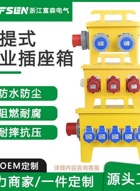 手提防水插座箱移动电源检修箱户外组合便携式工地一二三级配电箱