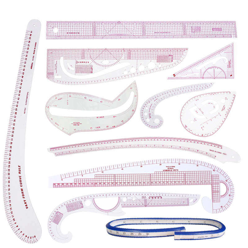 服装制版多用途尺套装放码尺裁剪尺袖笼袖口领口尺11件套刻度内置,居家布艺,尺子,淘宝优惠券,粉丝福利购,淘宝优惠卷