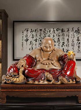 莫秀源弥勒佛像家庭吉祥摆件大笑佛大肚佛高端公司开幕礼