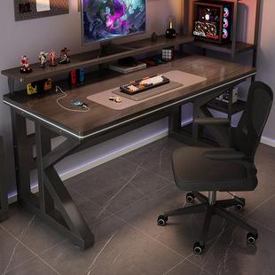 电脑桌卧室家用学生书桌学习书桌钢化玻璃工作台办公桌电竞桌子