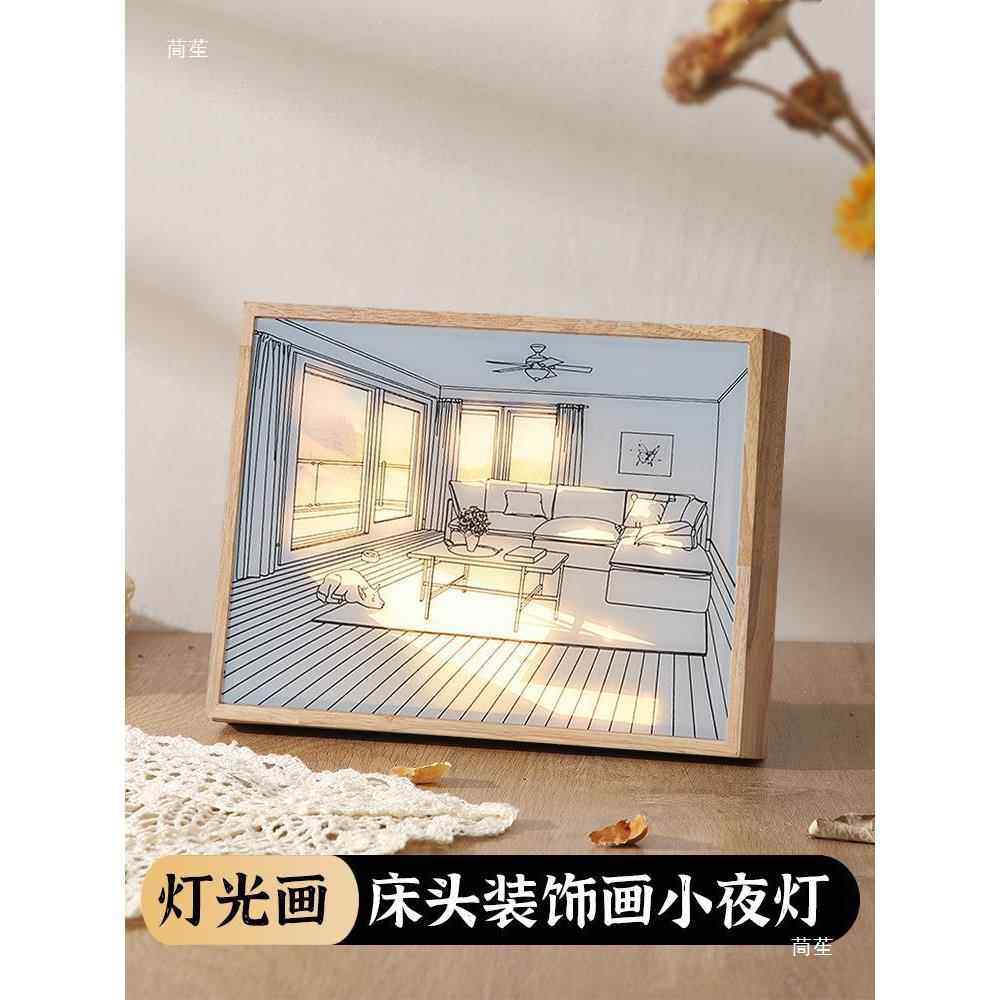 灯光画模板家居图片灵魂装饰摆台小件灯梦送礼摆灯画材750画料房