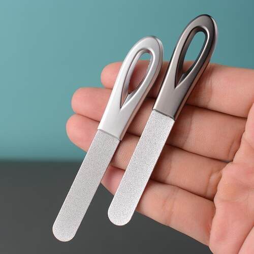 不锈钢指甲锉打磨条锉刀磨指甲砂条美甲双面磨砂不锈钢指甲锉