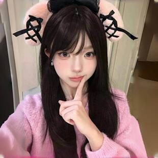 假发女长发长直发lolita层次发自然黑长直内扣全头套 日系妹妹